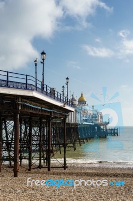 Eastbourne, Sussex/uk - February 19 : View Of The Pier In Eastbo… Stock Photo