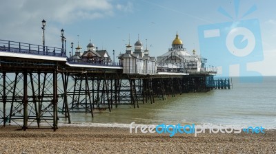 Eastbourne, Sussex/uk - February 19 : View Of The Pier In Eastbo… Stock Photo