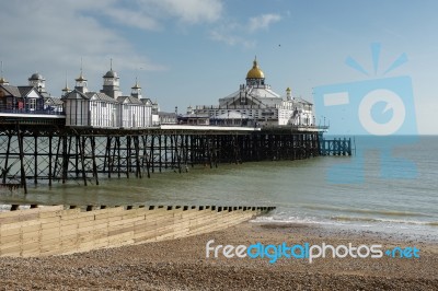 Eastbourne, Sussex/uk - February 19 : View Of The Pier In Eastbo… Stock Photo