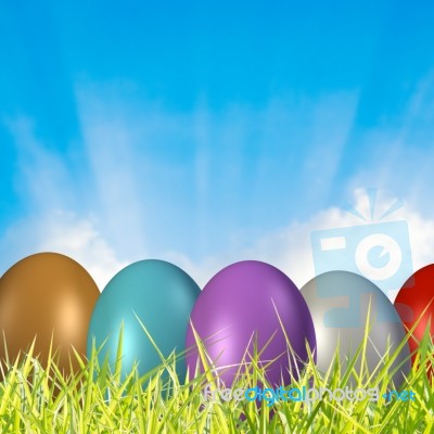 Easter Background Stock Photo