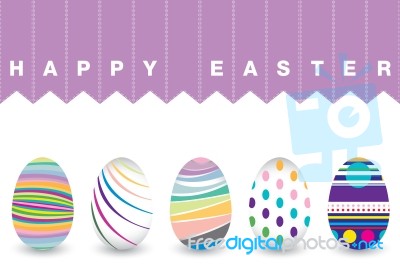 Easter Day  For Egg Isolated On White Background. Colorful Chevron Pattern For Eggs. Colorful Egg Isolated On White Background Stock Image