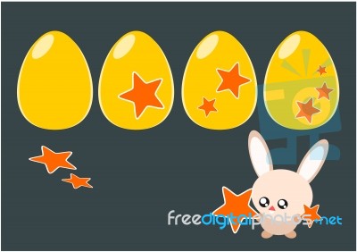 Easter Egg And Rabbit Illustration Stock Image