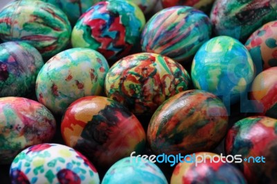 Easter Egg Background Stock Photo