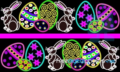 Easter Egg Borders Stock Image