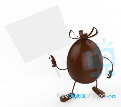 Easter Egg Indicates Empty Space And Blank Stock Image