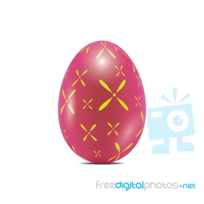 Easter Egg Realistic Color Design  Illustration Stock Image