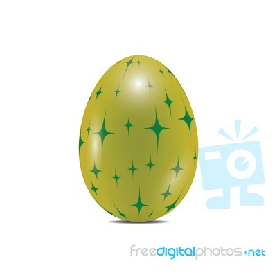 Easter Egg Realistic Color Design  Illustration Stock Image