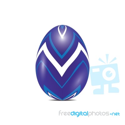 Easter Egg Realistic Color Design  Illustration Stock Image