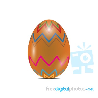 Easter Egg Realistic Color Design  Illustration Stock Image