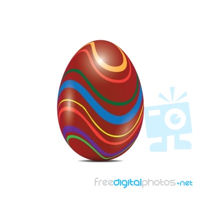 Easter Egg Realistic Color Design  Illustration Stock Image