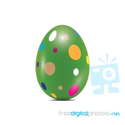 Easter Egg Realistic Color Design  Illustration Stock Image