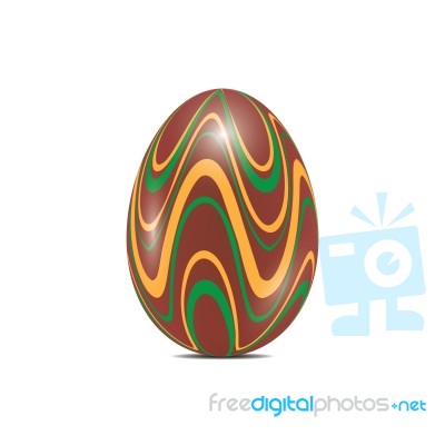 Easter Egg Realistic Color Design  Illustration Stock Image