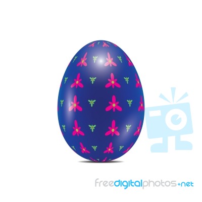 Easter Egg Realistic Color Design  Illustration Stock Image