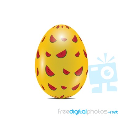 Easter Egg Realistic Color Design  Illustration Stock Image