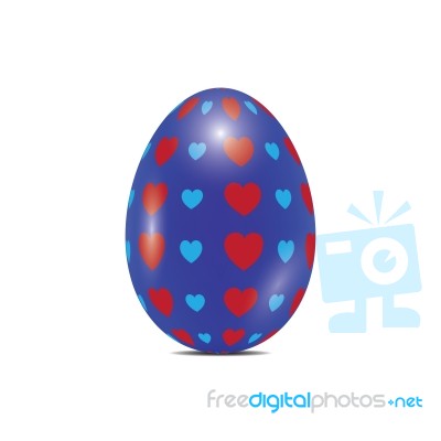 Easter Egg Realistic Color Design  Illustration Stock Image