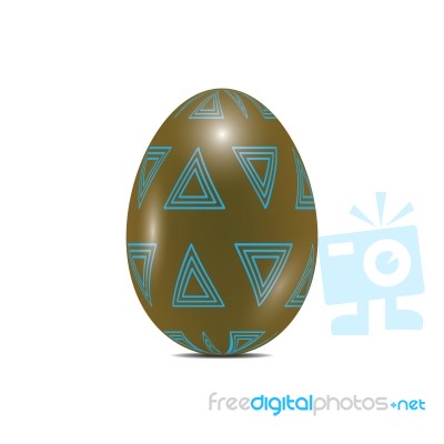 Easter Egg Realistic Color Design  Illustration Stock Image