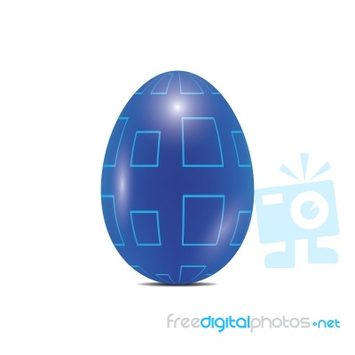 Easter Egg Realistic Color Design  Illustration Stock Image