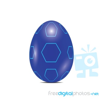 Easter Egg Realistic Color Design  Illustration Stock Image