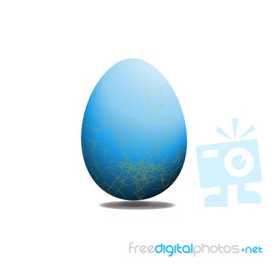 Easter Egg With Straw Stock Image