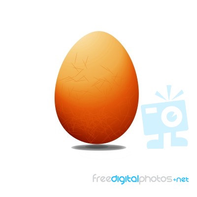 Easter Egg With Straw Stock Image