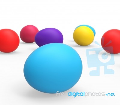 Easter Eggs Indicates Empty Space And Colourful Stock Image