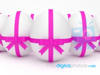 Easter Eggs Represents Background Backdrop And Abstract Stock Image