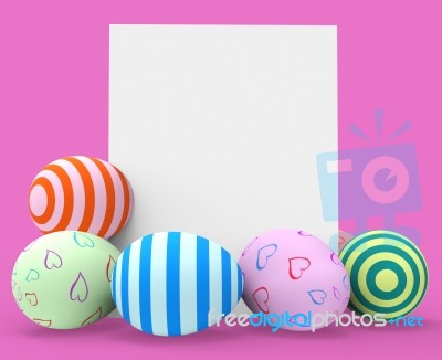 Easter Eggs Represents Blank Space And Copy-space Stock Image