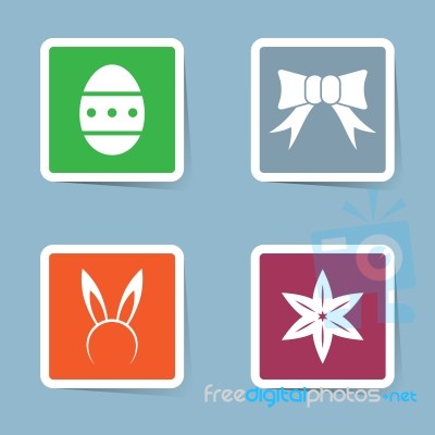 Easter Icon Set Stock Image