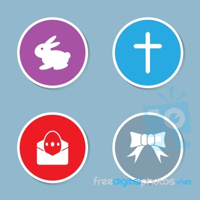 Easter Icon Set Stock Image