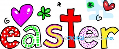 Easter Text Stock Image