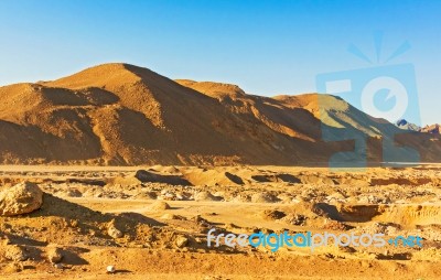 Eastern Desert Landscape In Egypt Stock Photo