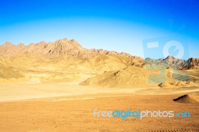 Eastern Desert Landscape In Egypt Stock Photo