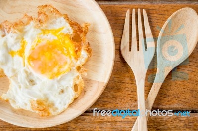 Easy Breakfast With A Fried Egg Stock Photo