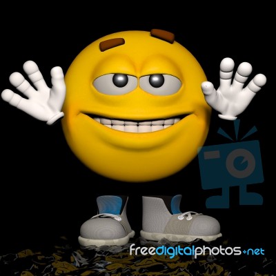 Easy Fella Emoticon Stock Image