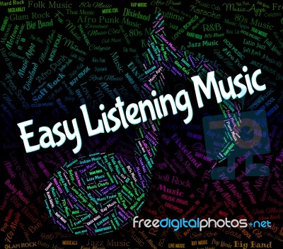 Easy Listening Music Shows Big Band And Audio Stock Image