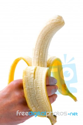 Eating A Banana Stock Photo