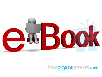 Ebook Word Shows Electronic Library Stock Image