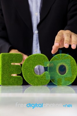 Eco Alphabet Concept Stock Photo