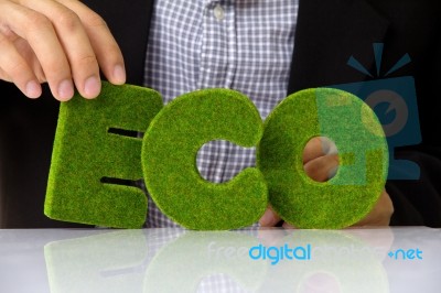 Eco Alphabet Concept Stock Photo