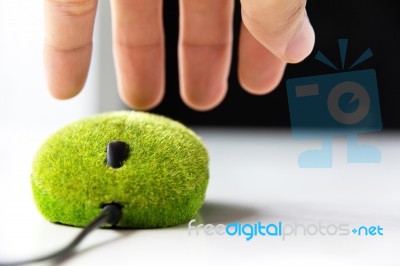 Eco Computer Mouse Concept Stock Photo