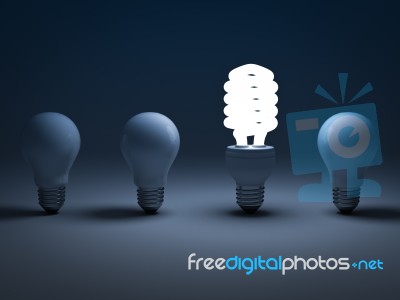 Eco Energy Saving Light Bulb Stock Image