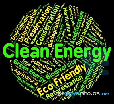 Eco Friendly Means Clean Energy And Ecology Stock Image