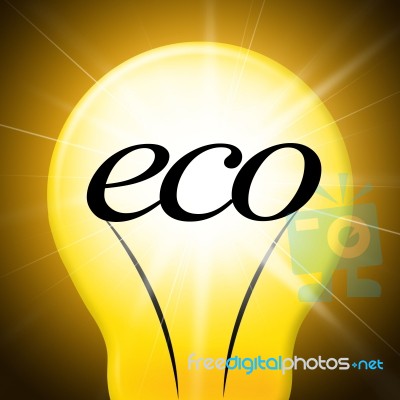 Eco Friendly Shows Go Green And Earth Stock Image