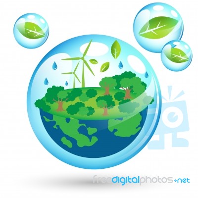 Eco Friendly World For Earth Day Stock Image