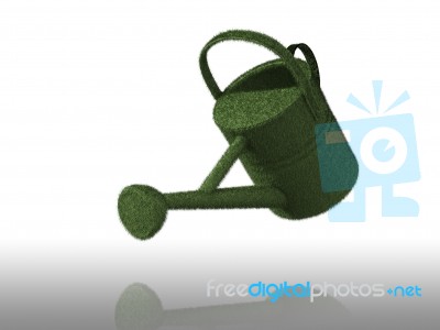 Eco Green Watering Can Stock Image