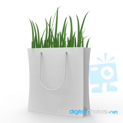 Eco Shopping Indicates Earth Day And Buying Stock Image