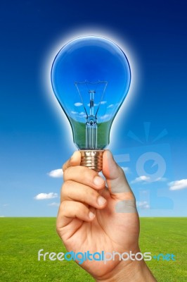 Ecological Concept Bulb Stock Photo