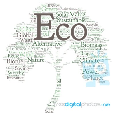 Ecology Earth Concept Word Collage Stock Image