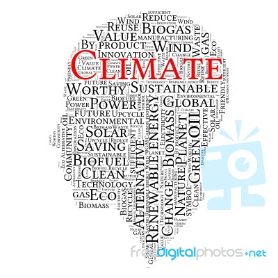 Ecology Earth Concept Word Collage. Art Head Stock Image