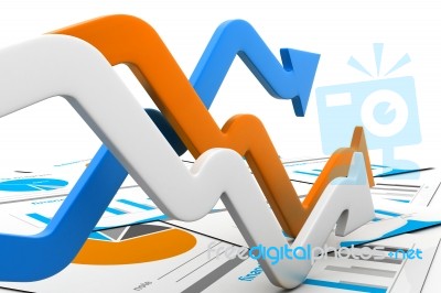 Economical Business Arrows Stock Image